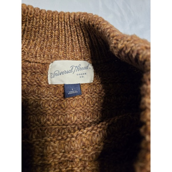 Universal Thread Womens Chestnut Brown Sweater Size Large Knit Soft Preppy - Picture 4 of 9